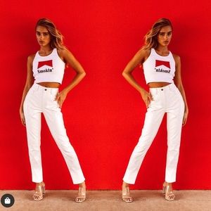 Jagger & Stone - Cara pant white patent